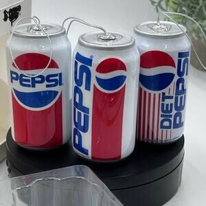 Pepsi‎ Co, Inc Assorted Soda Pop Can 3-Pack Assorted Christmas Tree Ornaments